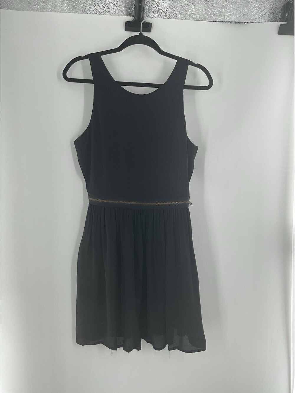 Topshop Women’s Size 6 Sleeveless Dress Black With Waist Zipper 144